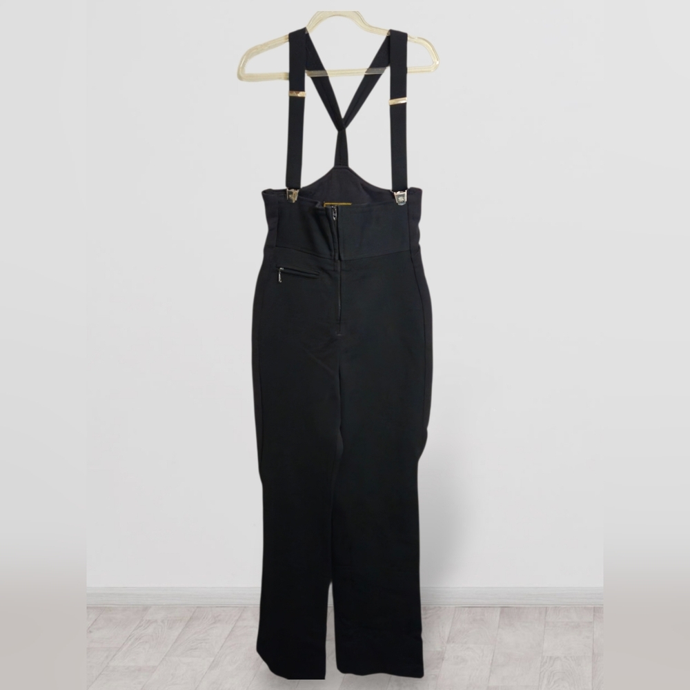 Vintage Edelweiss Wool High Waist Ski Pants Suspender Bib Retro Apres Ski Alpine